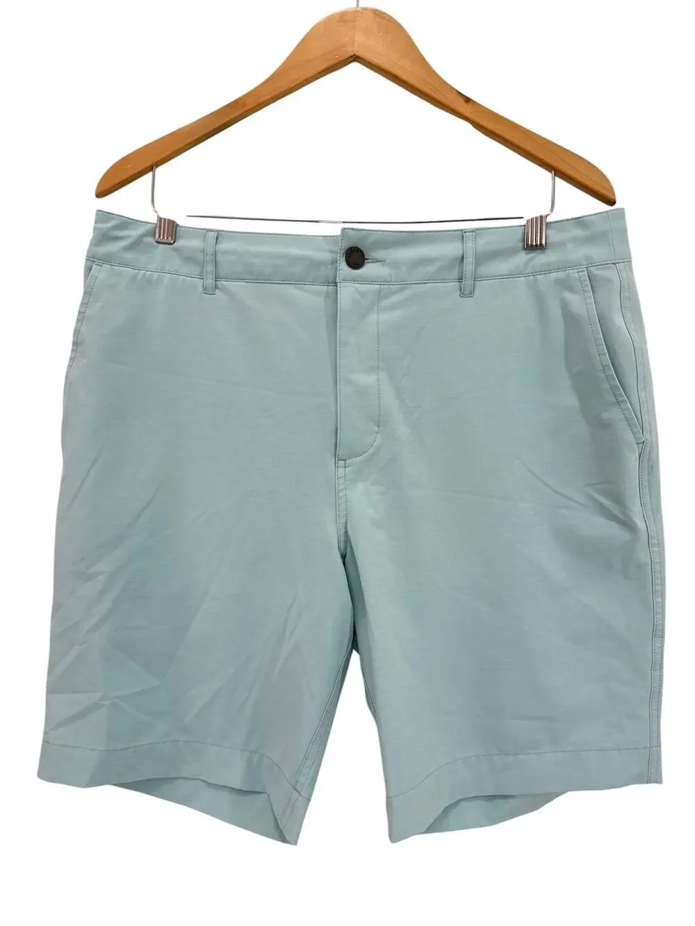 Faherty All Day Shorts Men’s 34 Performance 9” Blue Chino Belt Loop Preppy